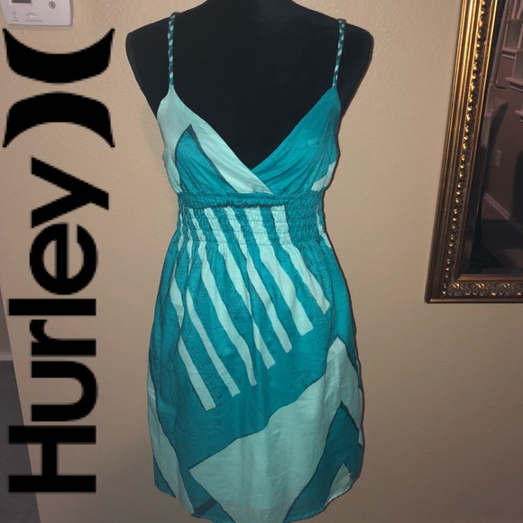 Hurley Dresses & Skirts - 🚨Hurley Short Sleeveless Aqua Mini Dress Sz M